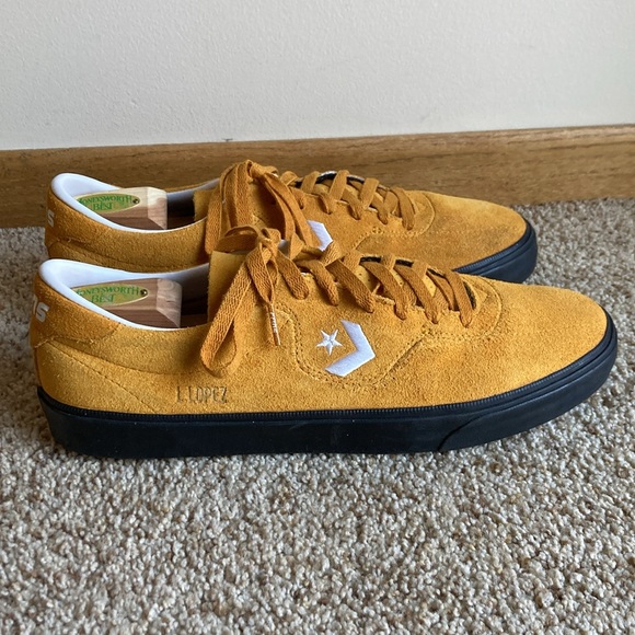 Converse CONS Mustard Louie Lopez Pro Mono Classic Suede Saffron Yellow Men’s 12 - Picture 3 of 15